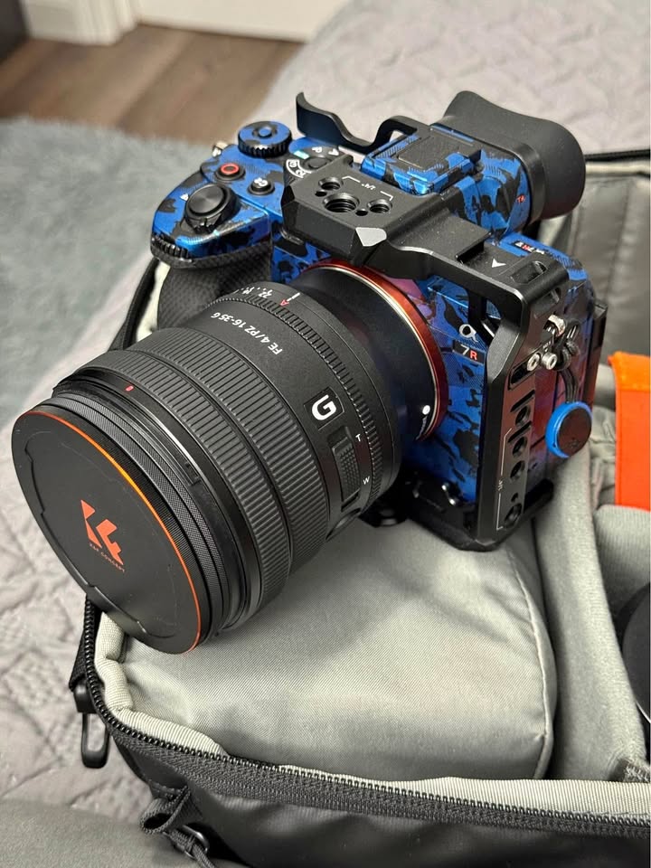 Sony a7R V mirrorless camera + 3 lenses and a bunch of accessories